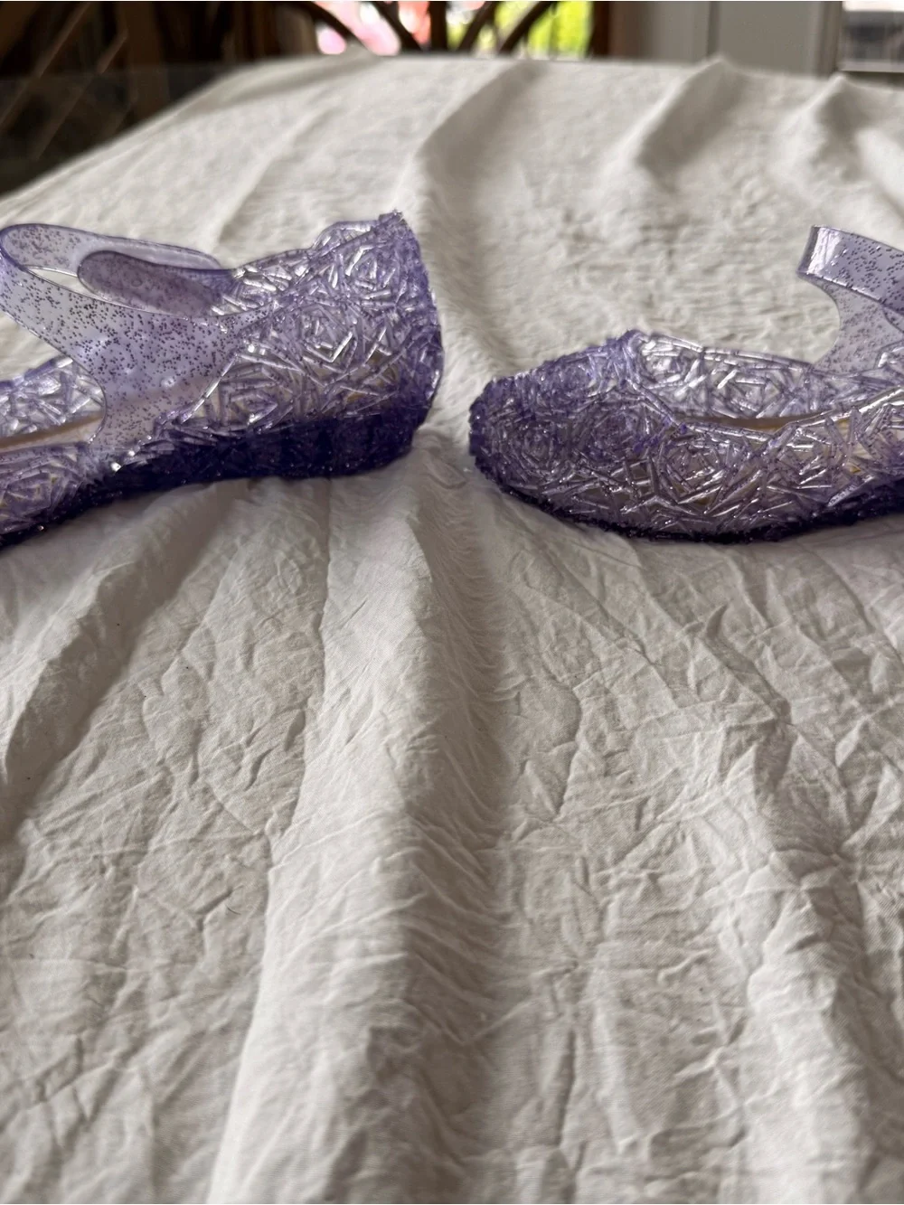 Mini Melissa Style Purple Glitter Jelly Mary Jane - Kids Shoes